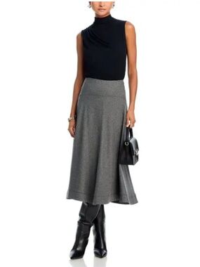 Veronica Beard Rasima A-line Midi Skirt in Grey Size 2 (F)